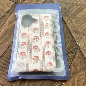 Casely Festive Santa IPhone 16 Case - White and Red